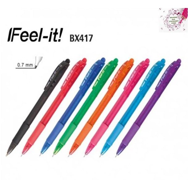 BALL PEN RED 0.7  PENTEL RETRACTABLE
