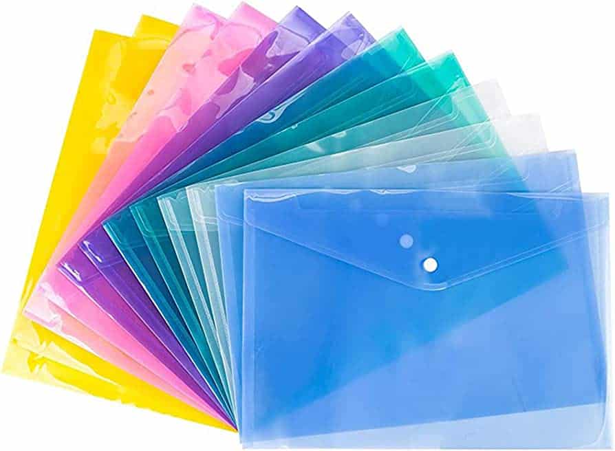 BUTTON ENVELOPE A4 TRANSPARENT