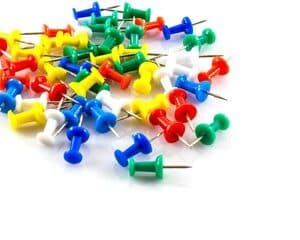DRAWING PINS COLOURED