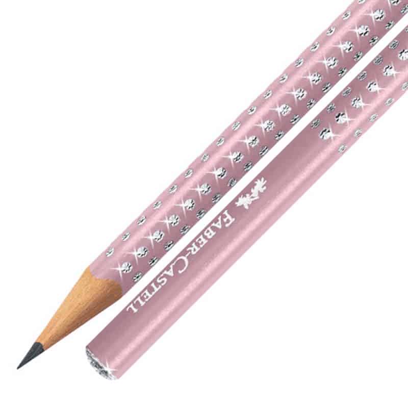 PENCIL SPARKLE ROSE SHADOW FABER CASTELL