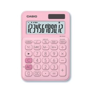 CASIO CALCULATOR 12 DIGITS BABY PINK