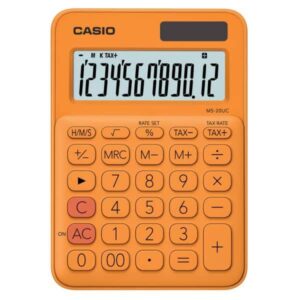 CASIO CALCULATOR 12 DIGITS ORANGE