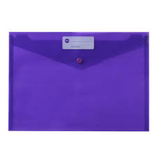 BUTTON ENVELOPE A4 PURPLE