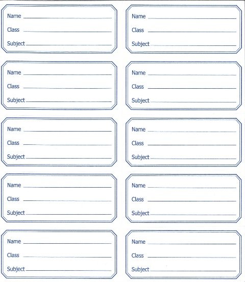 LABELS SHEET X 10 LABELS