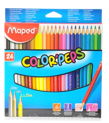 COLOURED PENCILS 24 PACK MAPED