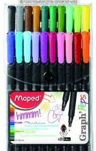 FELT TIP PENS PACK 20 MAPED
