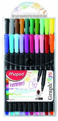 FELT TIP PENS PACK 20 MAPED