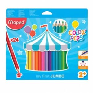 COLOURED PENCILS JUMBO 24 PACK MAPED