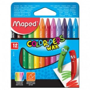 CRAYONS WAX 12 PACK MAPED