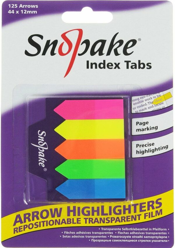 INDEX TABS ARROW 125 PAGES HIGHLIGHTER S