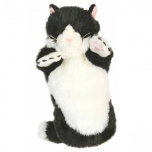 BLACK & WHITE CAT LONG SLEEVED GLOVE PUP