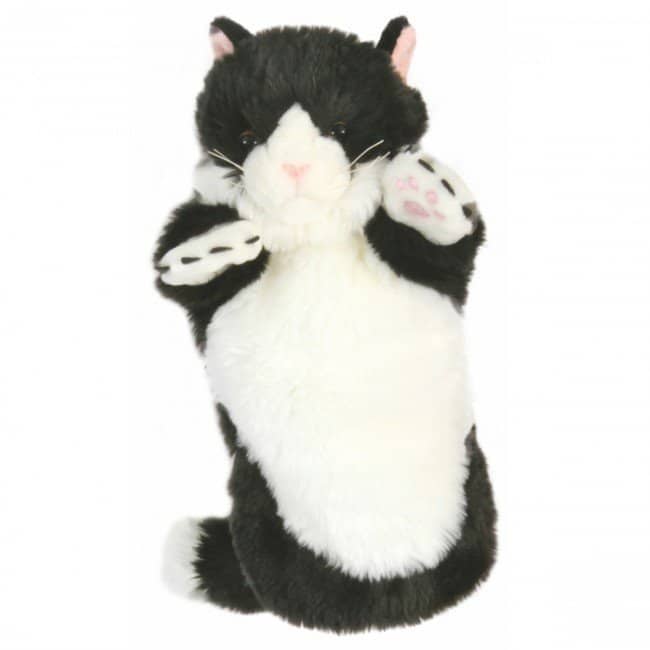 BLACK & WHITE CAT LONG SLEEVED GLOVE PUP