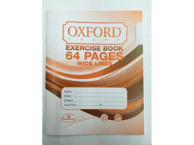 COPYBOOK 64 PAGES WIDE LINES OXFORD