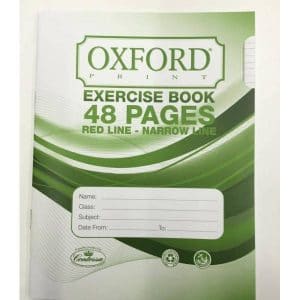 COPYBOOK 48 PAGES RED NARROW LINES