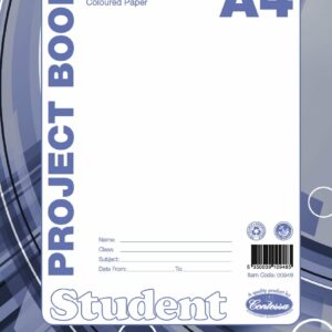 PROJECT BOOK A4 COLOURED LINED