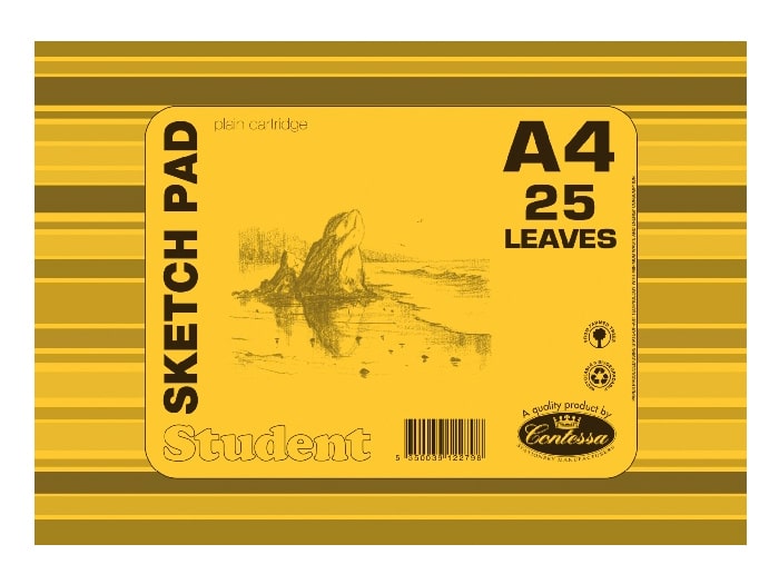 SKETCH PAD GUMMED A4 25 PAGES