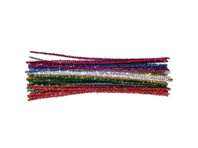 PIPE CLEANERS 30 COLOUR MIX GLITTER