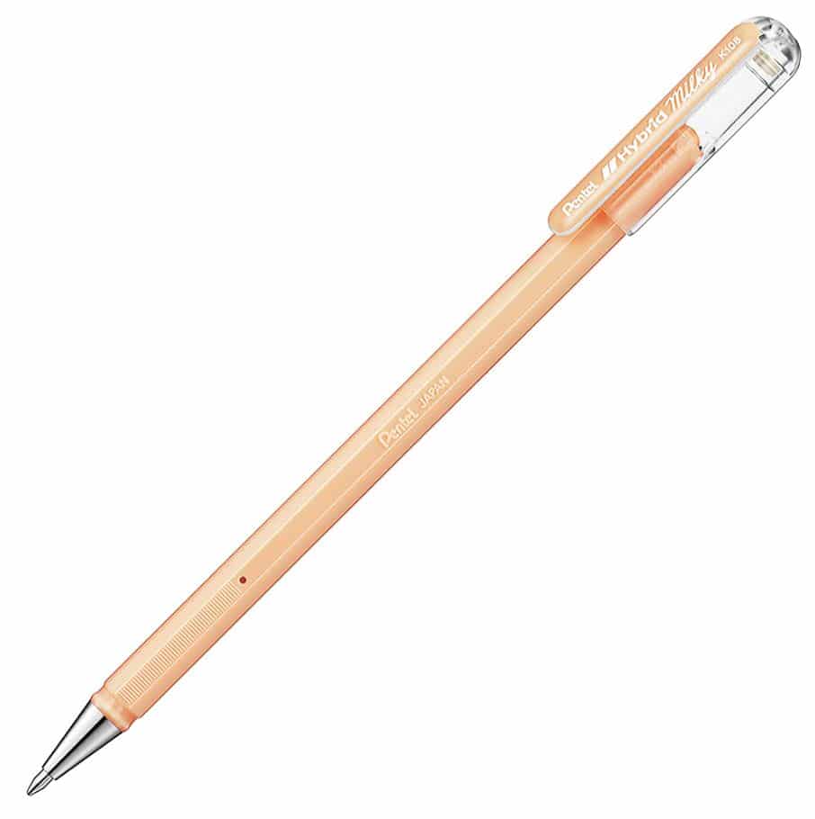 BALL PEN ORANGE PASTEL MILKY PENTEL
