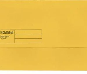 YELLOW CARDBOARD DOCUMENT WALLET