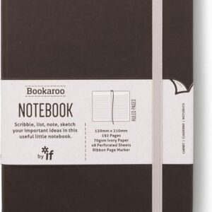 BOOKAROO NOTEBOOK A5 JOURNAL CHARCOAL