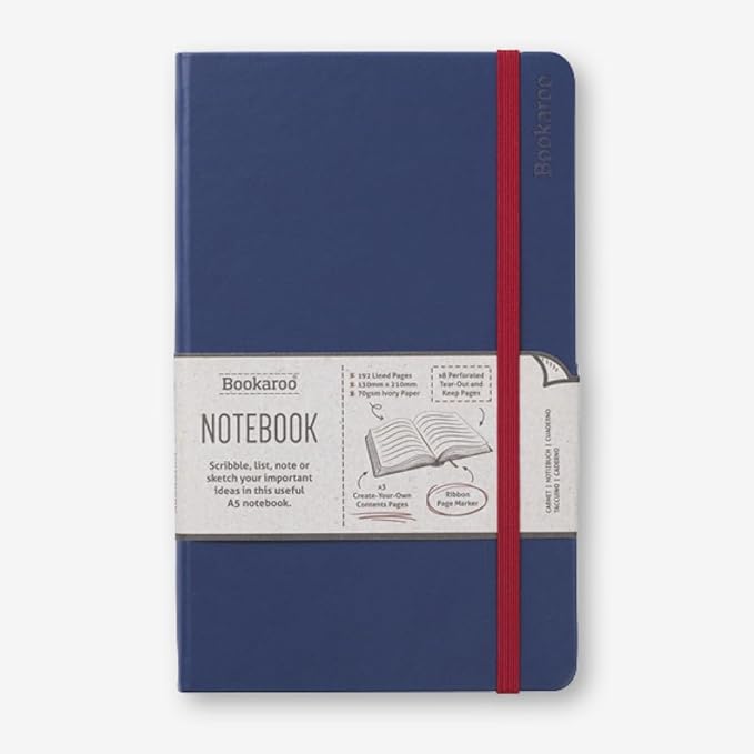 BOOKAROO NOTEBOOK A5 JOURNAL NAVY