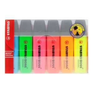 HIGHLIGHTER BOX OF 6 STABILO