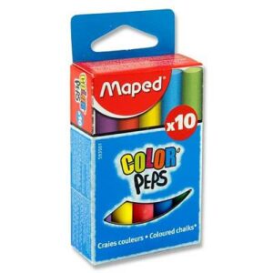 CHALK ASSORTED COLOURES X10 MAPED