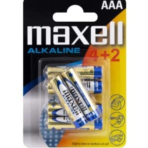 BATTERIES AAA PACK MAXELL ALKALINE