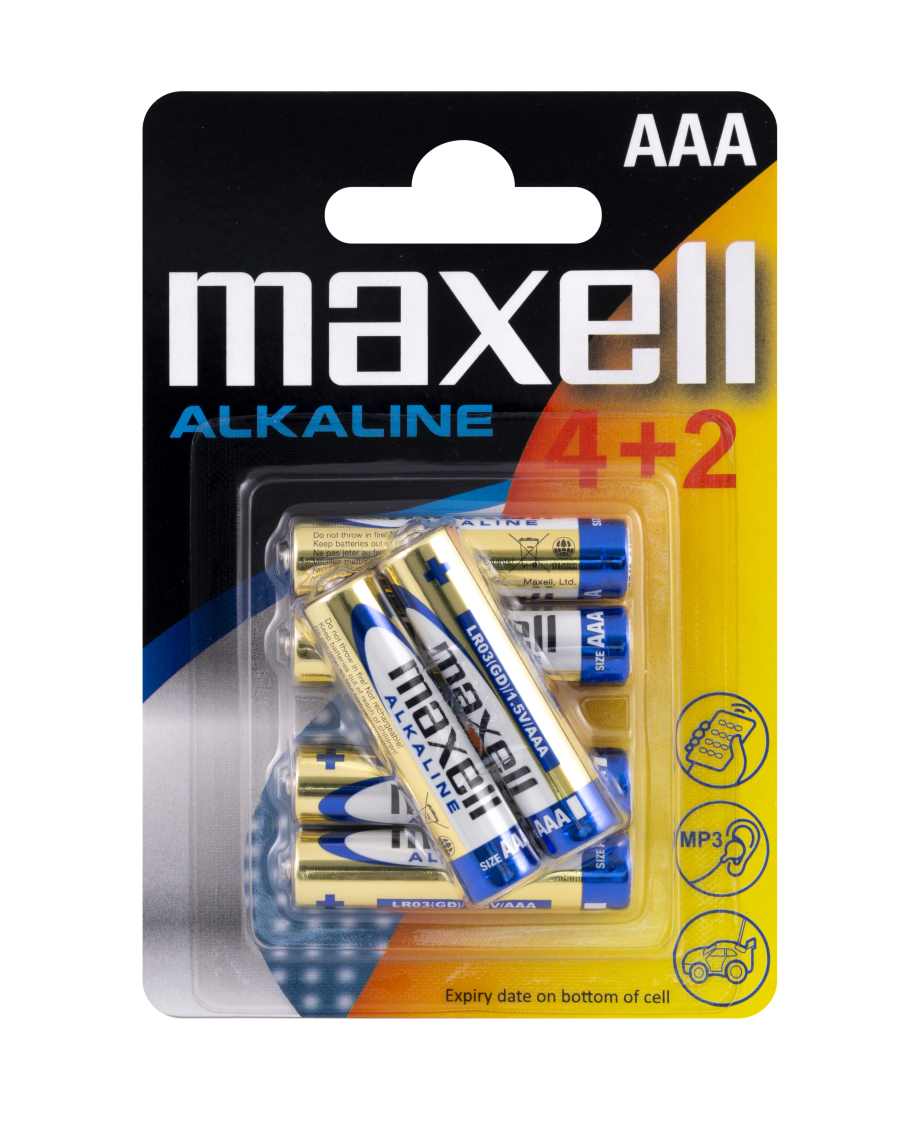 MAXELL ALKALINE TRIPLE A BATTERIES
