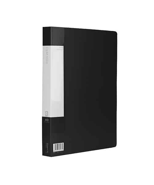 BLACK DISPLAY BOOK 40 POCKETS A4