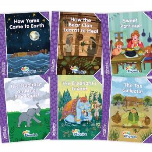 Jolly Phonics Folktales Purple Readers (Level 5) Complete Set (1-6): In Precursive Letters (British English Edition)