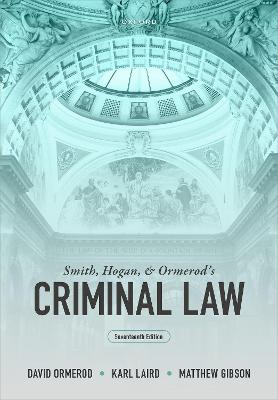 Smith, Hogan, And Ormerod's Criminal Law