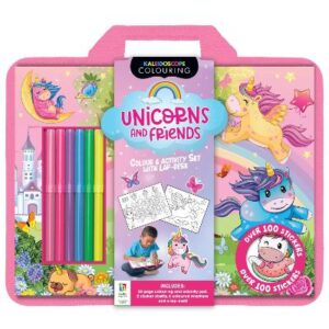 Unicorns And Friends Colouring Set With Lap Desk