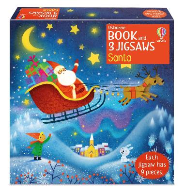 Usborne Book And 3 Jigsaws: Santa
