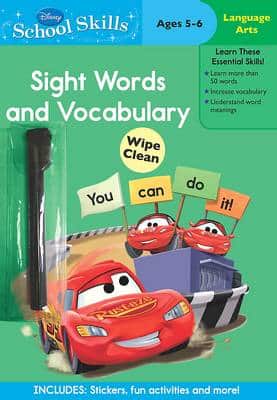 Disney School Skills: Cars Sight Words And Vocabulary