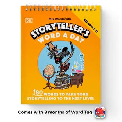 Mrs Wordsmith Storyteller's Word A Day, Ages 7-11 (Key Stage 2): Boost Vocabulary And Storytelling With 180 New Words + 3 Months Of Word Tag Video Game