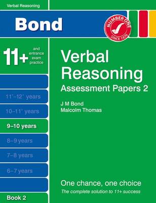 Bond Assessment Papers Verbal Reasoning 9-10 Yrs Book 2