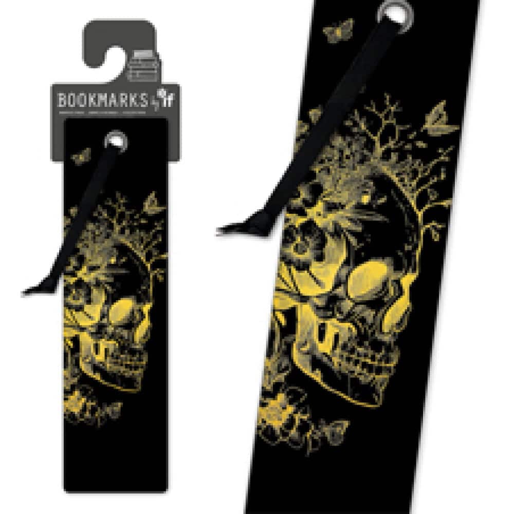BOOKMARK GOLD SKULL