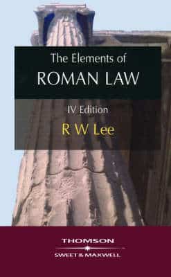 THE ELEMENTS OF ROMAN LAW