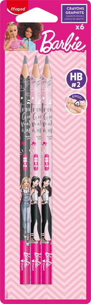 PEN HB BARBIE BLISTER X6