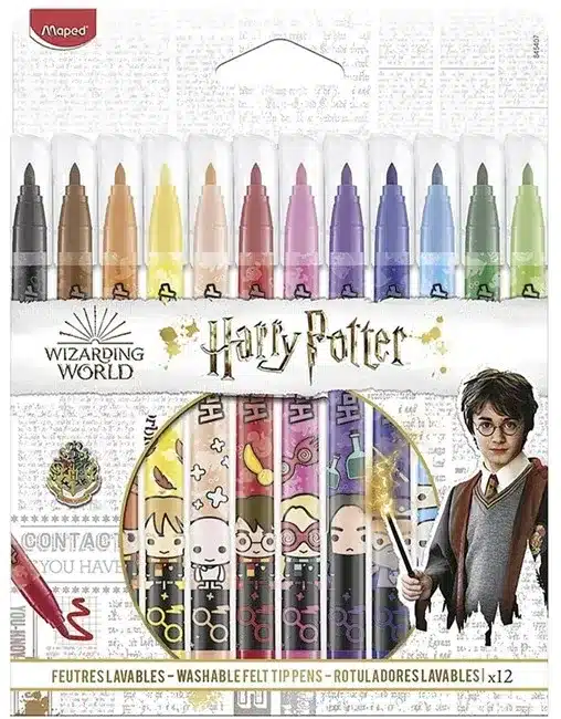 MAR FELT TIPS HARRY POTTER X12 CARD