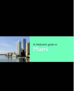 Hg2: A Hedonist's Guide To Miami