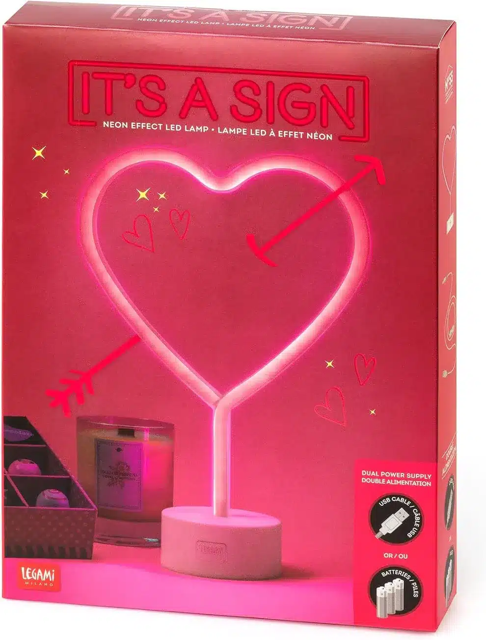 NEON EFFECT LED LAMP HEART