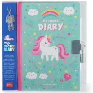 SECRET DIARY WITH PADLOCK - UNICORN