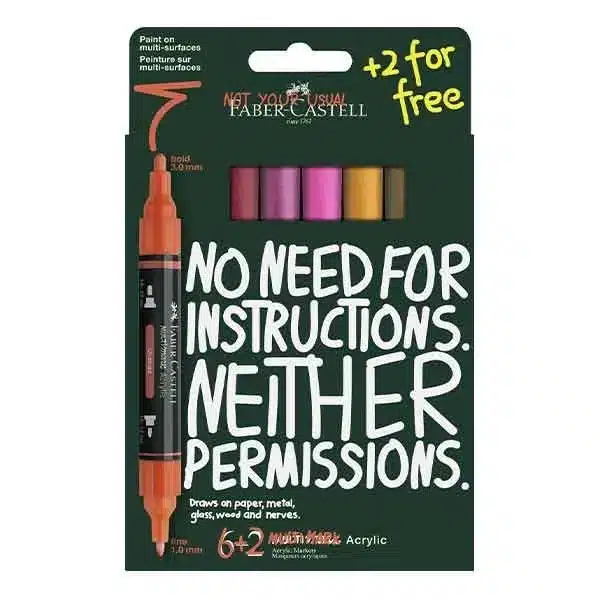 ACRYLIC MULTIMARK FLAME SET X6