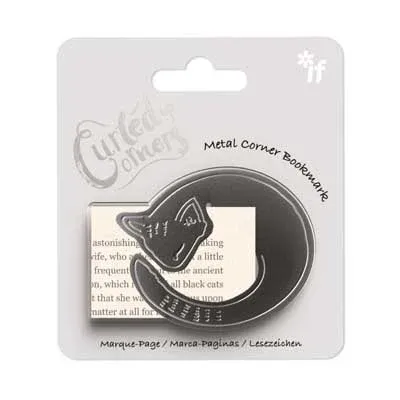 METAL CORNER BOOKMARK CAT