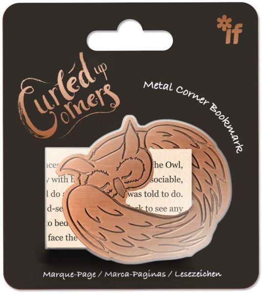 METAL CORNER BOOKMARK OWL